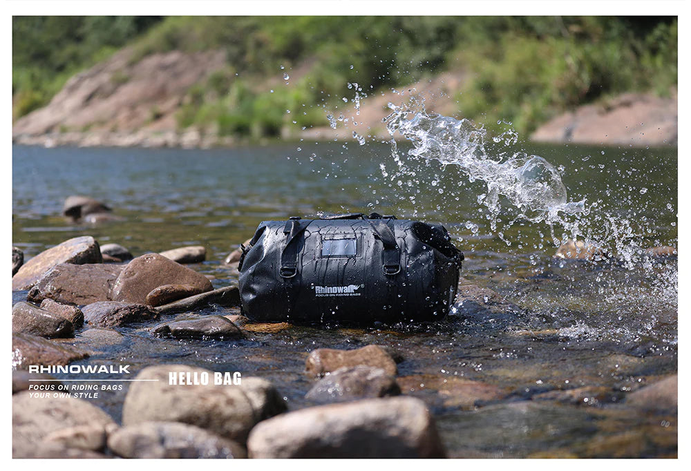 Rhinowalk 45L Waterproof Motorcycle Duffle Bag Heavy Duty Motorcycle Dry Tail Tool Bag for Adventure Bike (MT20450)